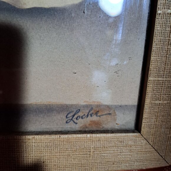 Vintage prints set of 2 1950s signed Locke 15" x 18" - Picture 3 of 5